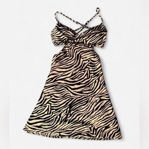 Bobbles and Lace  Zebra Print Strappy Dress